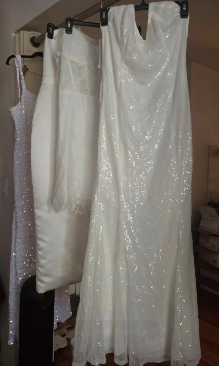 White Sequin Halter Maxi Dress. Wedding, bachelorette, prom 🏈 - photo 2