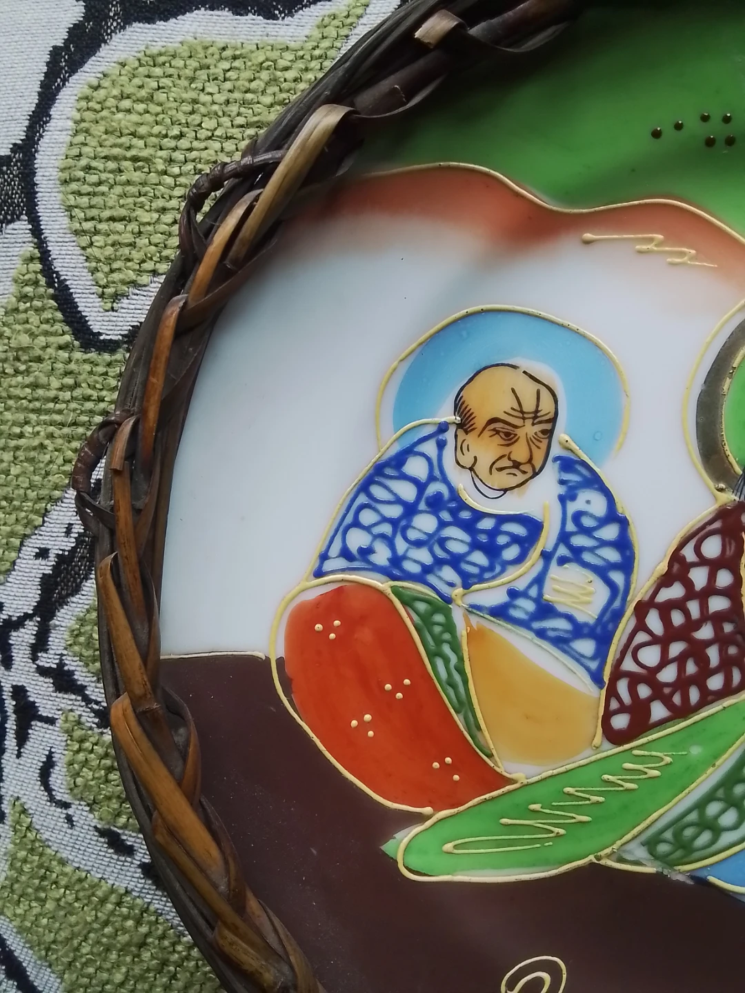 Vintage 1930s Japanese Moriage Porcelain Plate - photo 2
