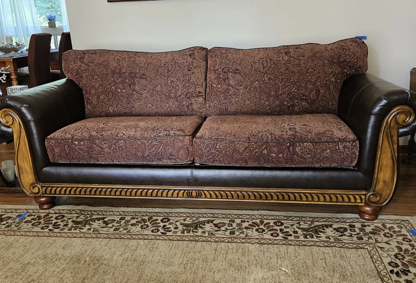 Traditional Brown Sofa