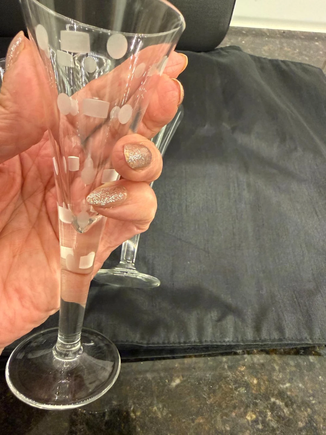 Set of 6 vintage champagne flutes - photo 3