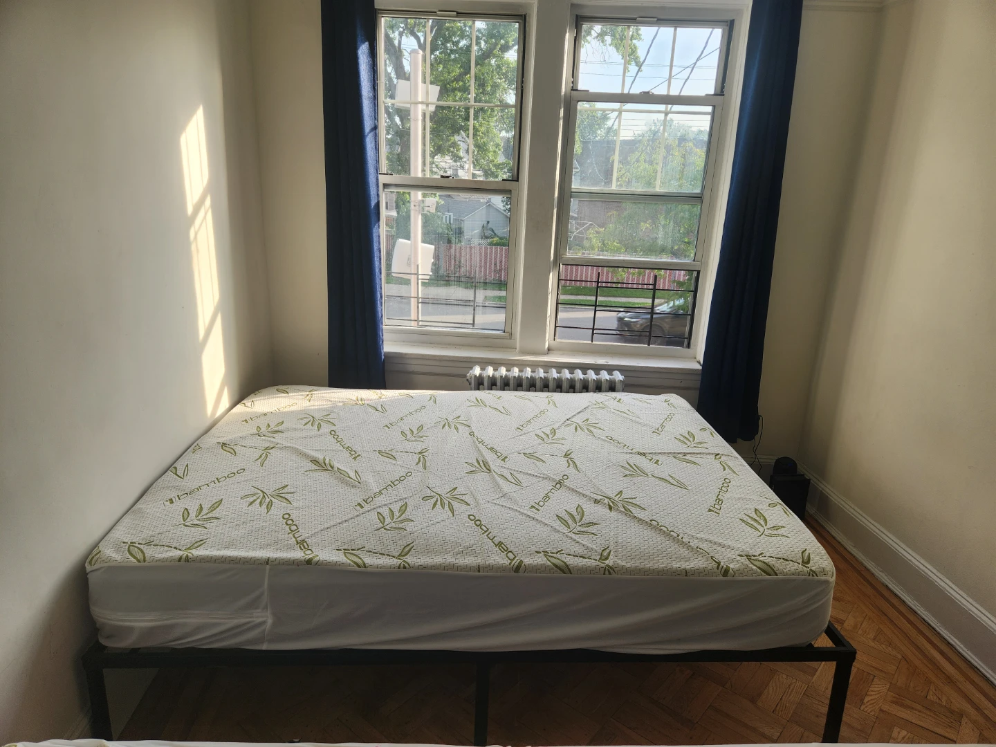 Queen size bed frame with mattress excellent condition