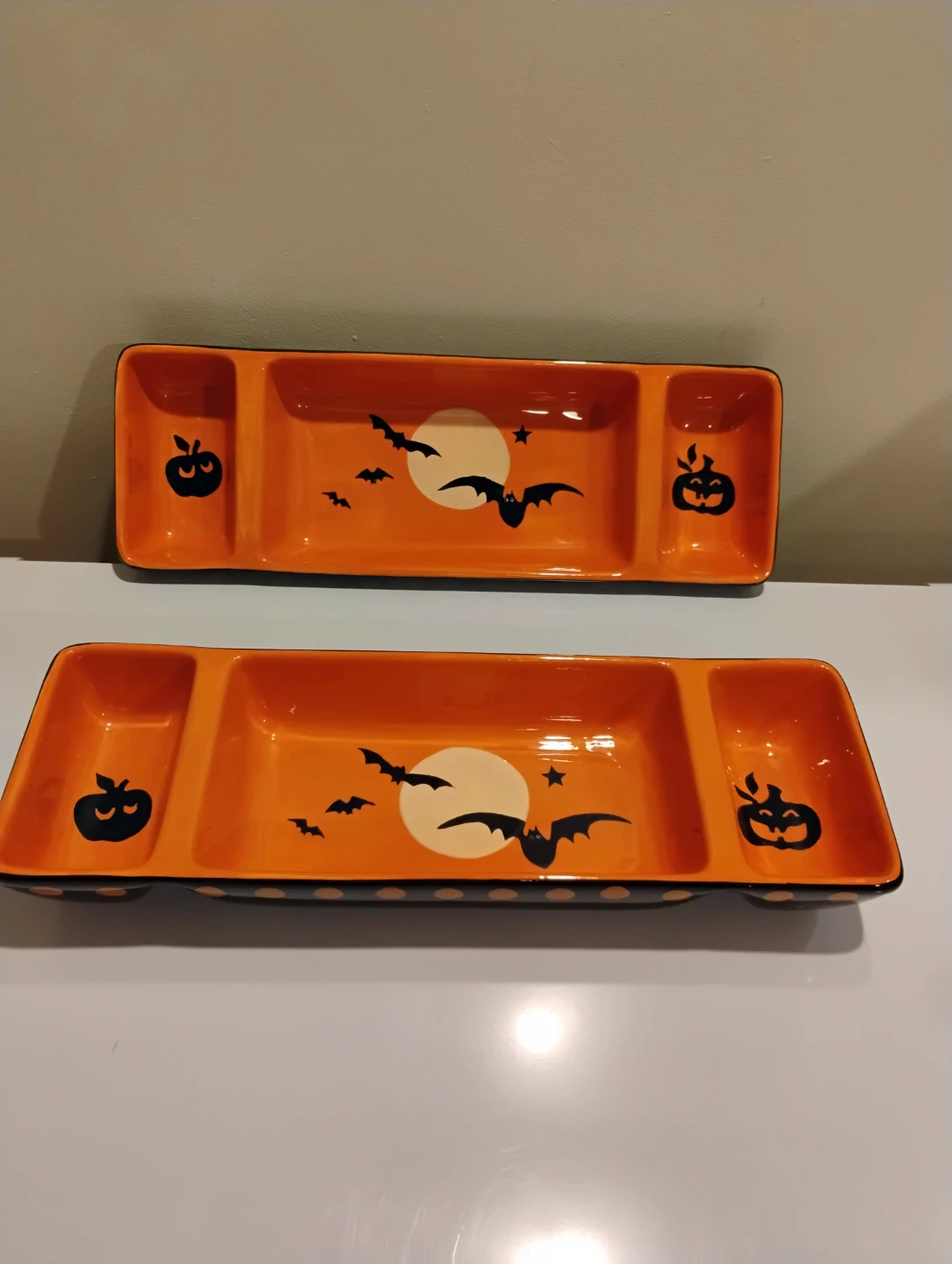 Set of 2 Halloween Serving Trays