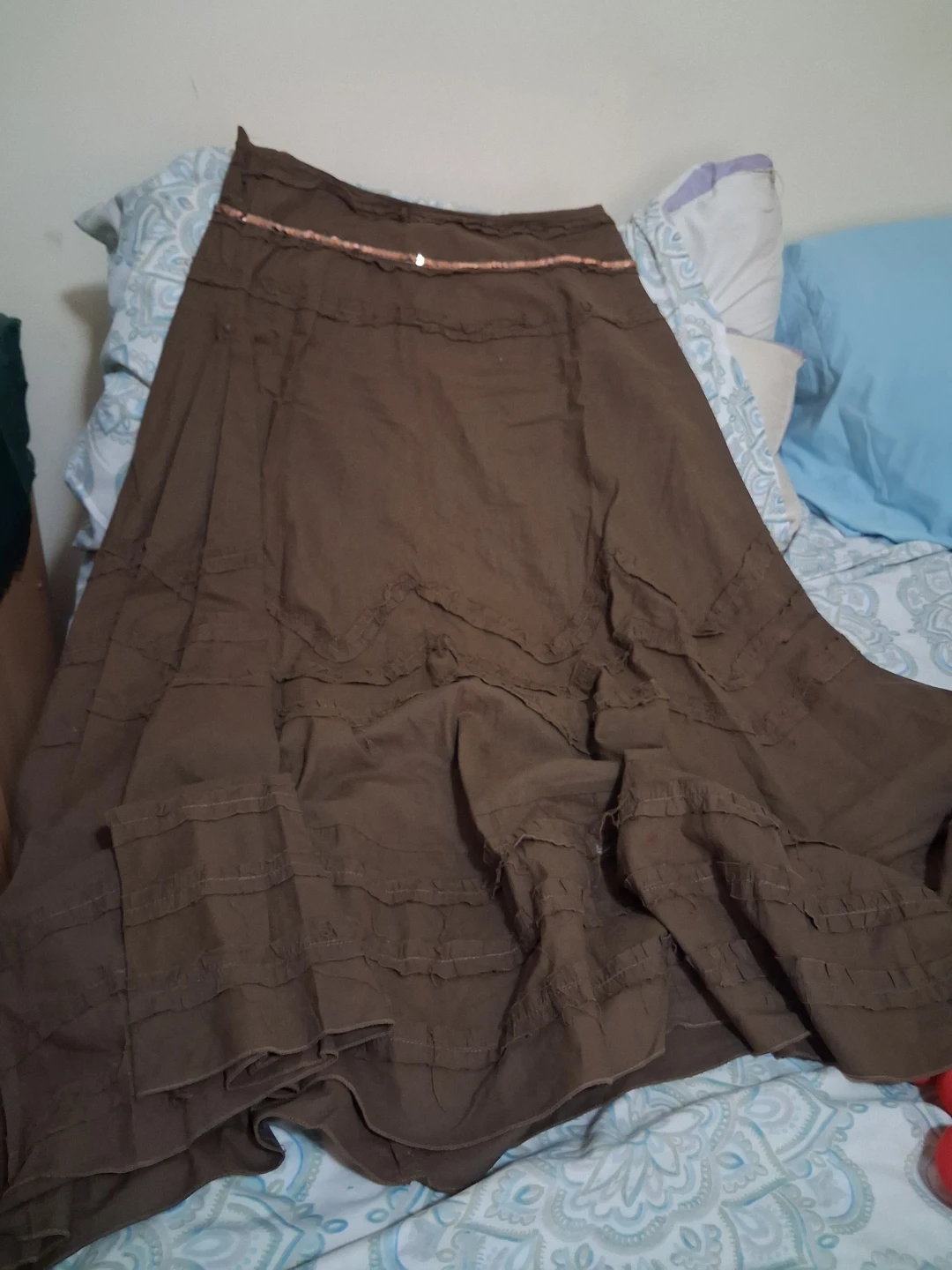 Luly K Brown Maxi Skirt