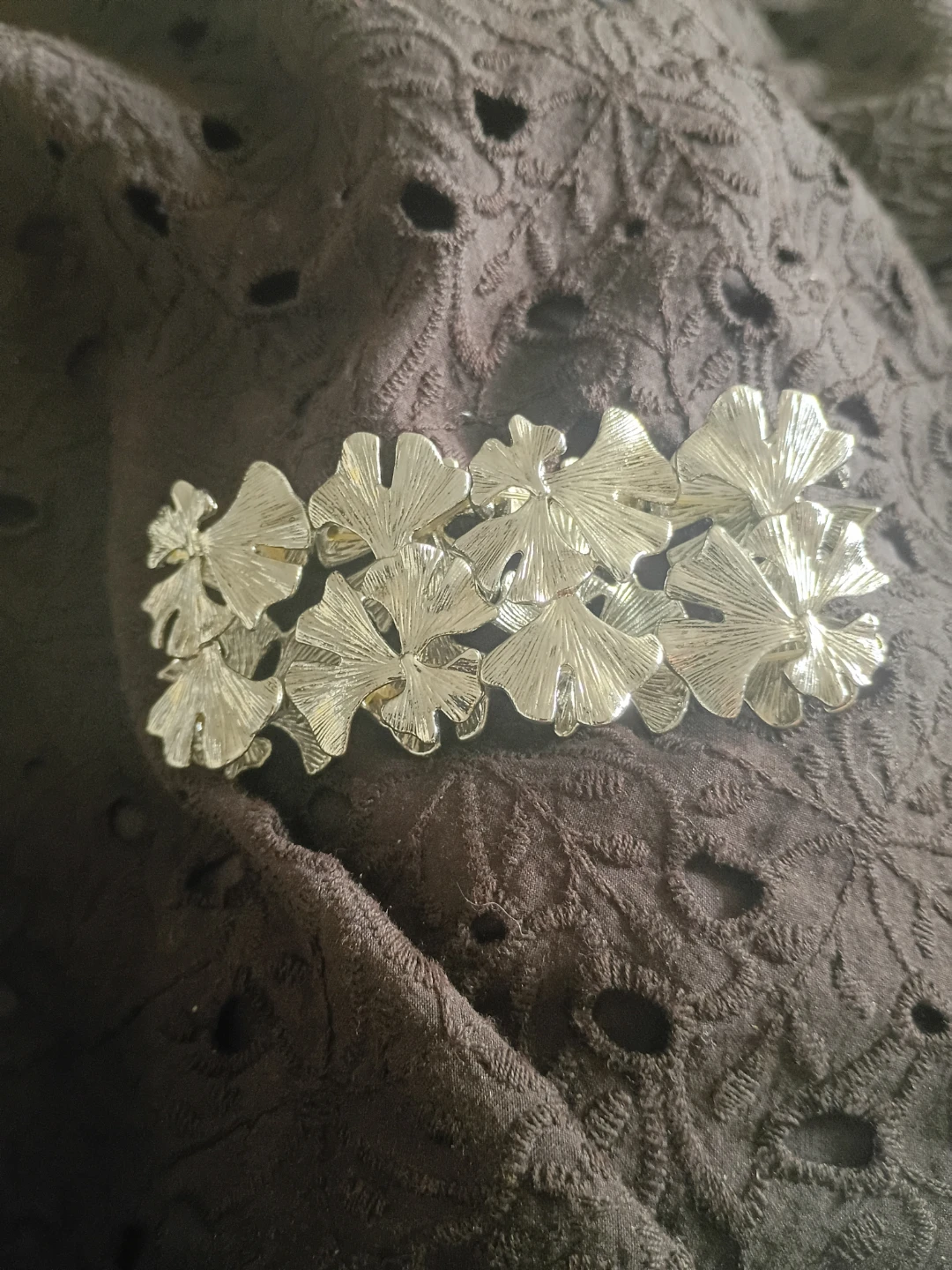 Silver-Tone Gingko Leaf Bracelet
