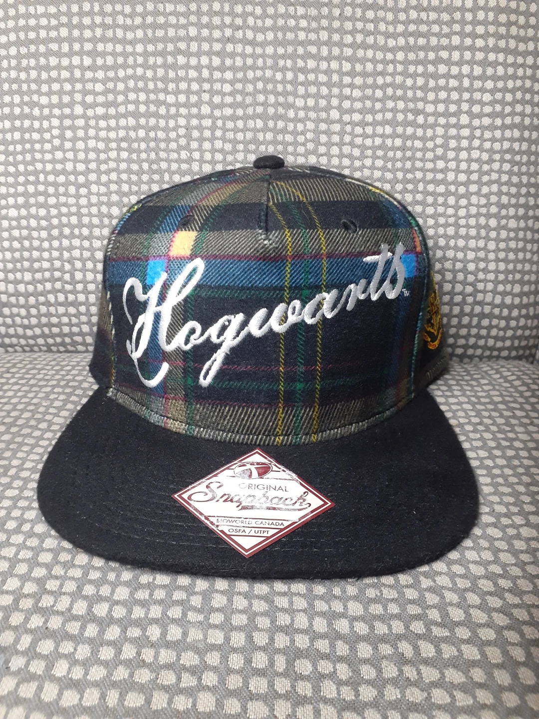 Harry Potter Hogwarts Plaid Snapback Hat NEW