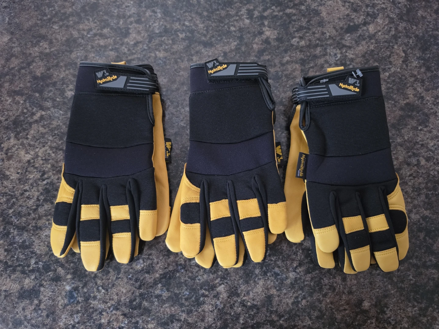 3 Pairs Wells Lamont Men's HydraHyde Leather Work Gloves Size L