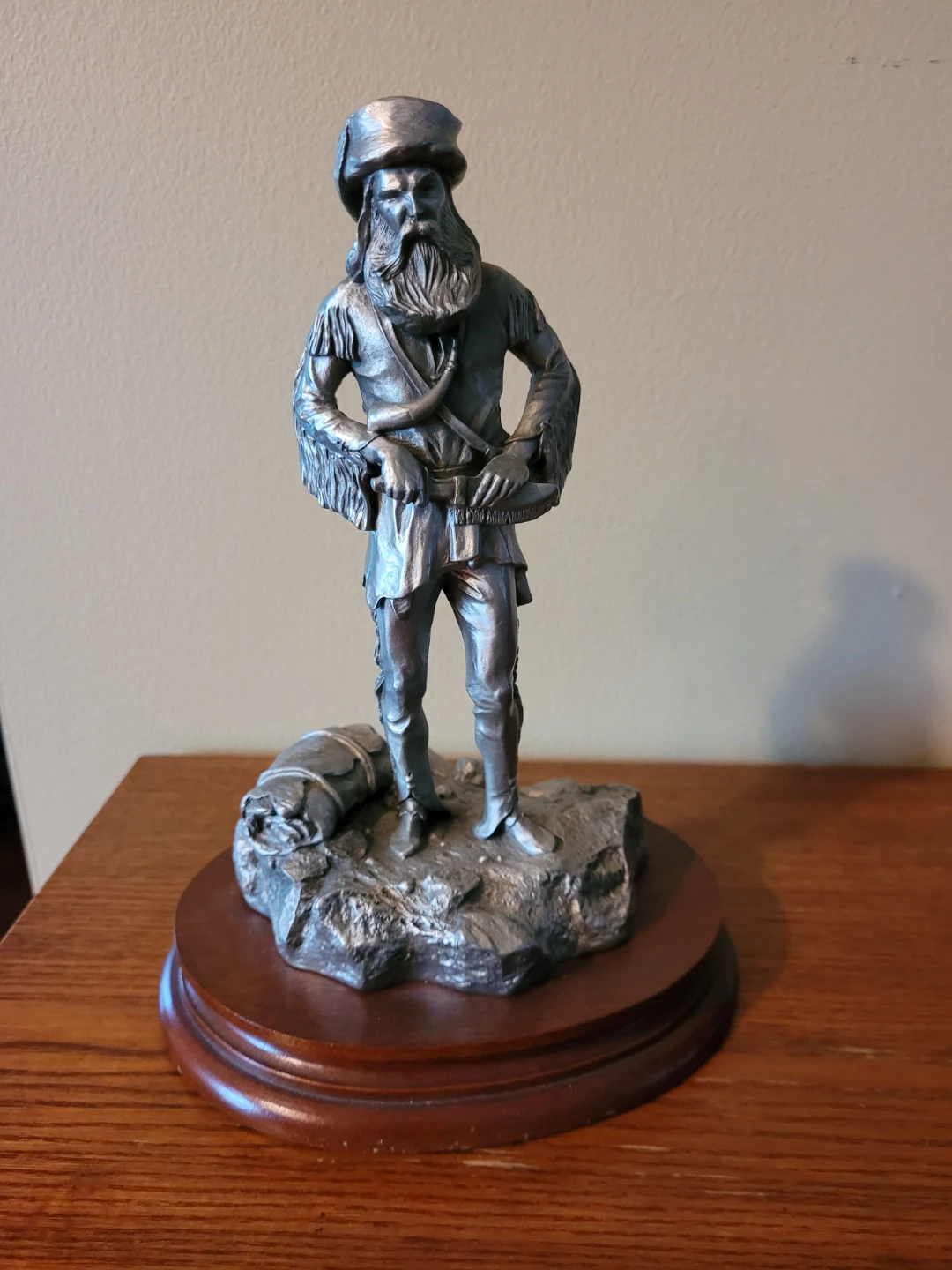 The mountain man. By Anne McGrory in pewter Chilmark USA