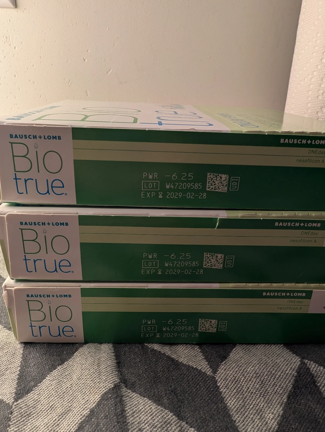 Biotrue ONEday soft contact lenses -6.25 90 x 3 sealed boxes - photo 2