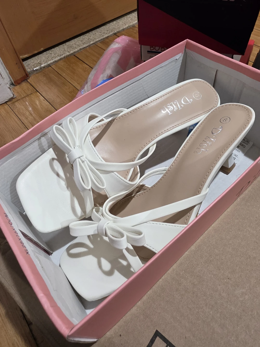D'lish White Bow Heeled Sandals - photo 2