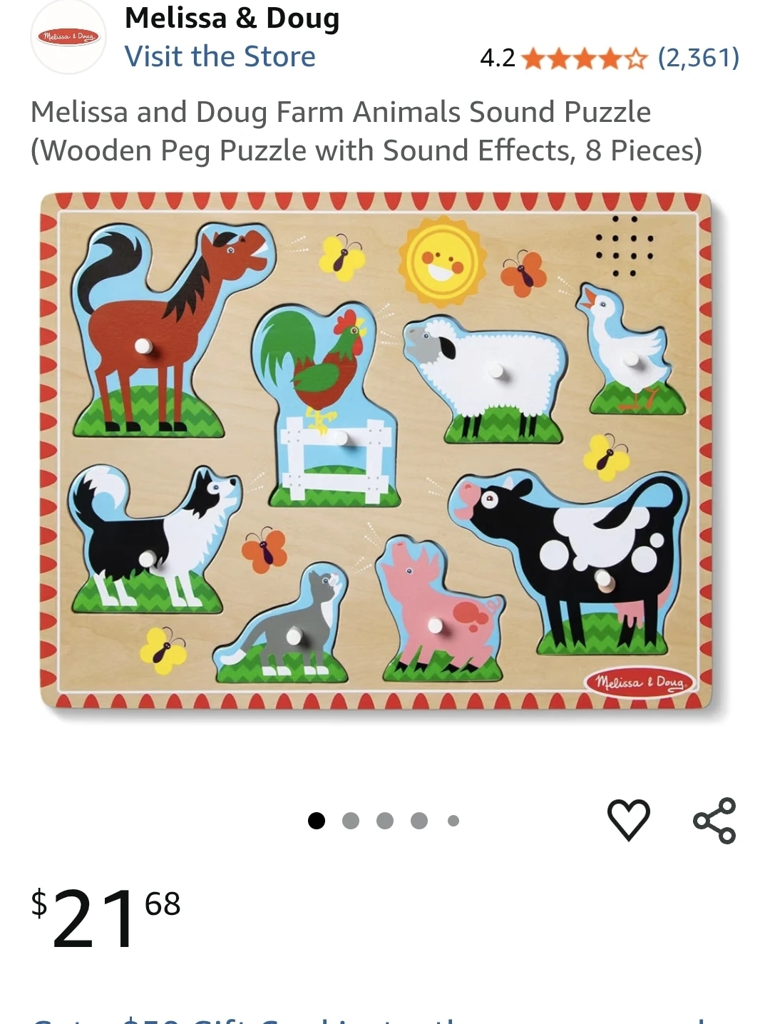 Set of 5 Assorted Kids Farm Themed Puzzles - photo 3