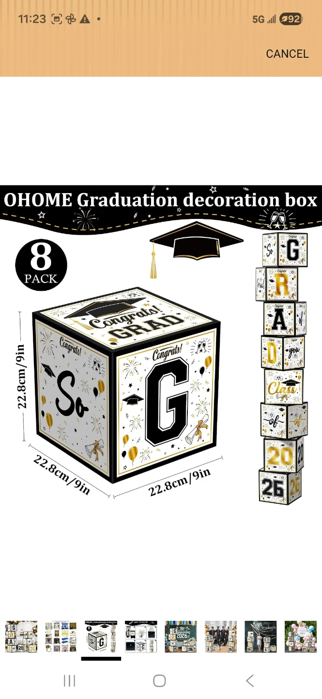 OHOME Graduation Decoration Boxes, 8 Pack - photo 2