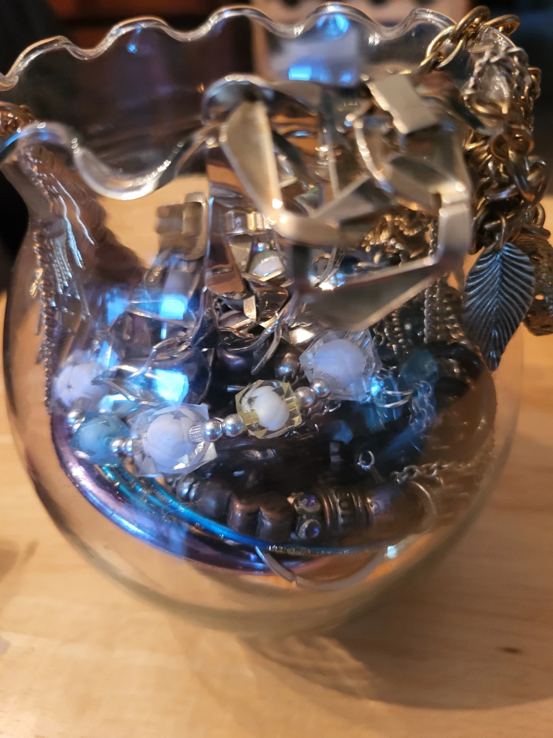 Assorted Fashion Jewelry in Glass Bowl - photo 4
