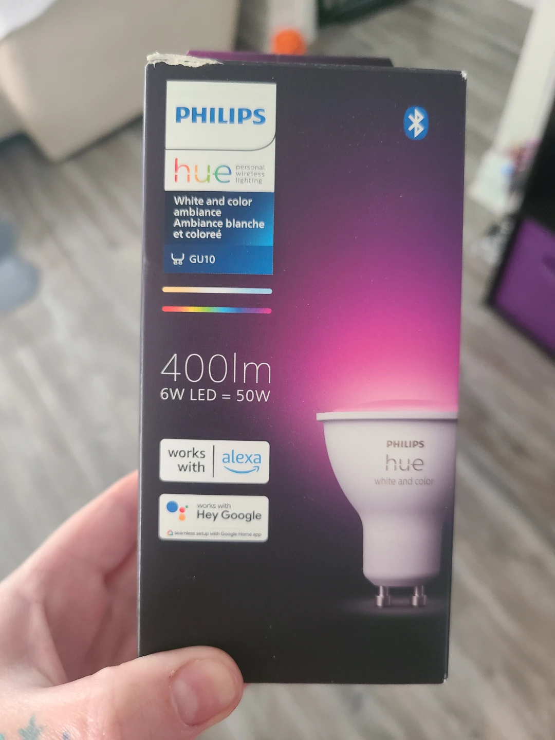 Philips Hue White and Color Ambiance GU10 LED Bulb