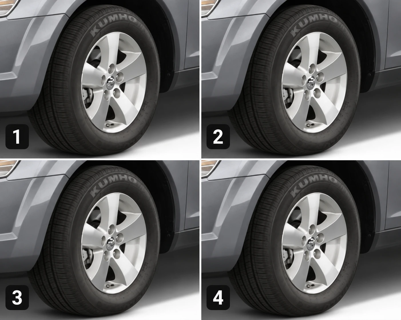 Set of 4 Kumho Tires rims