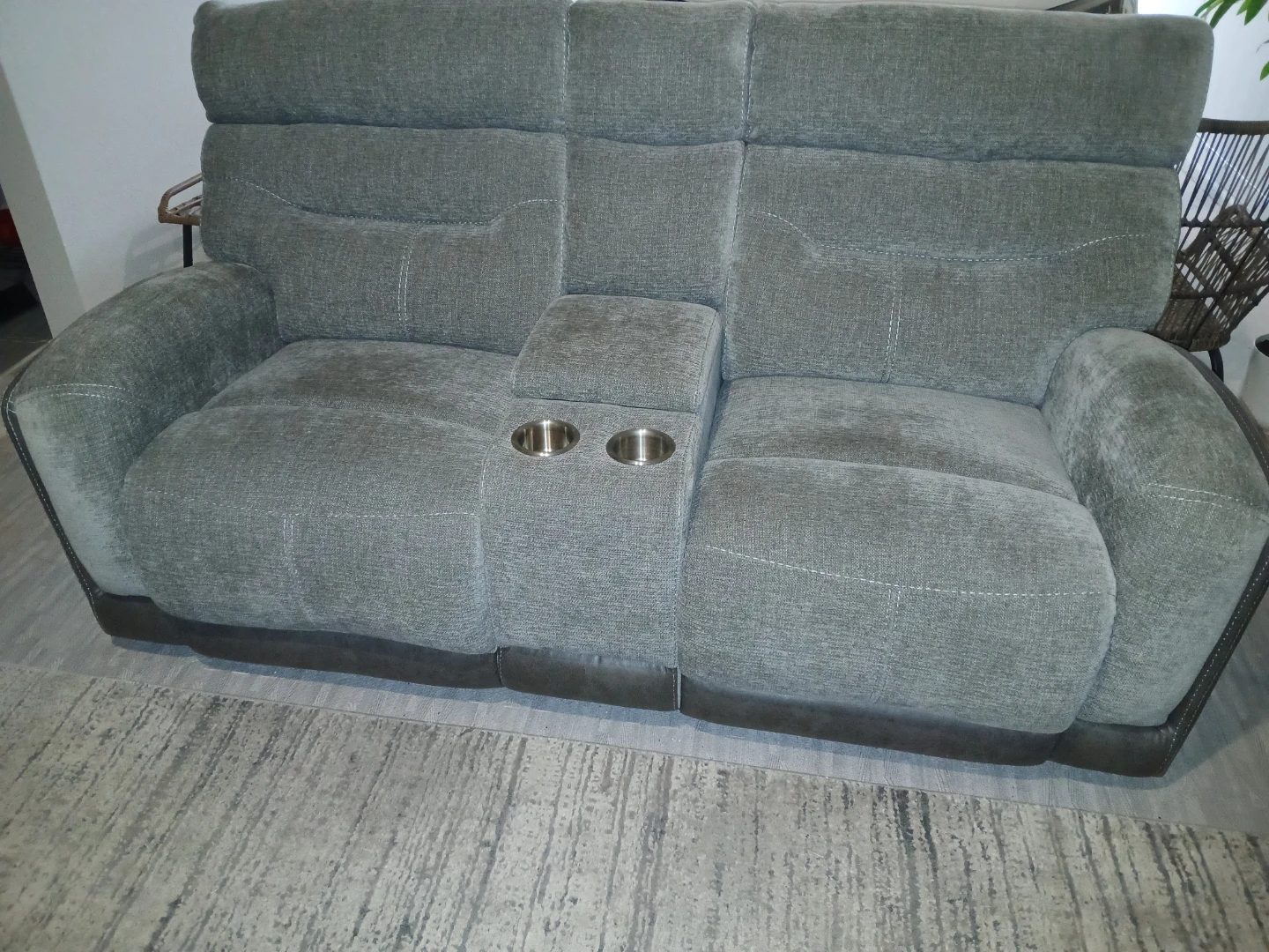 Gray Dual Reclining Loveseat