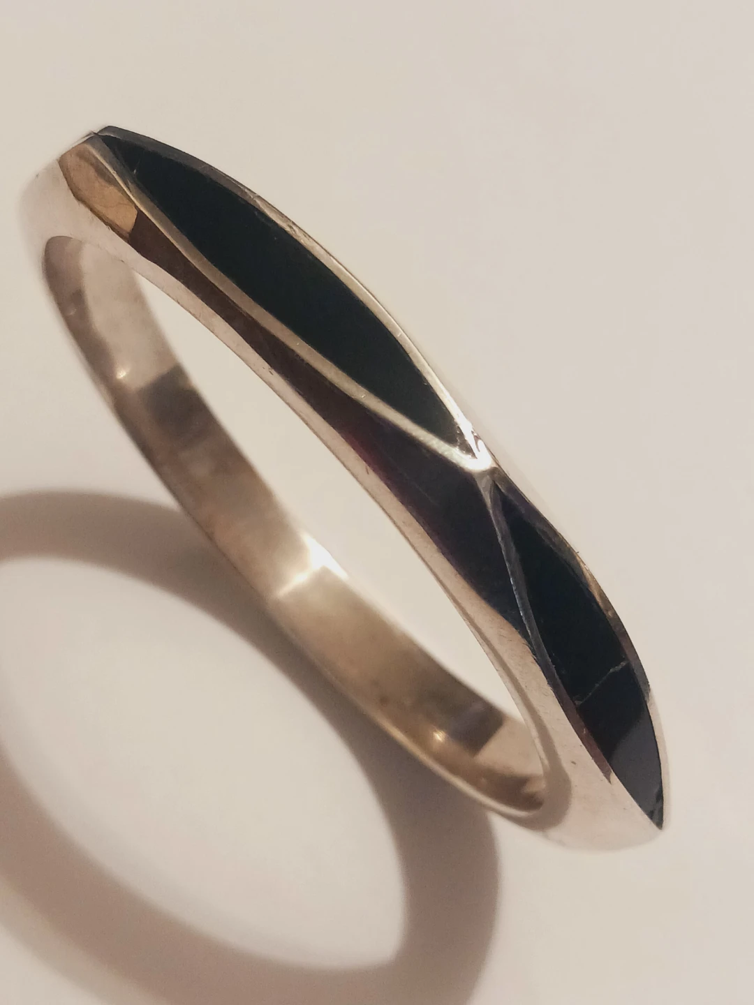 Taxco Mexico 925 Solid Heavy Sterling Silver Angled Bracelet - photo 4
