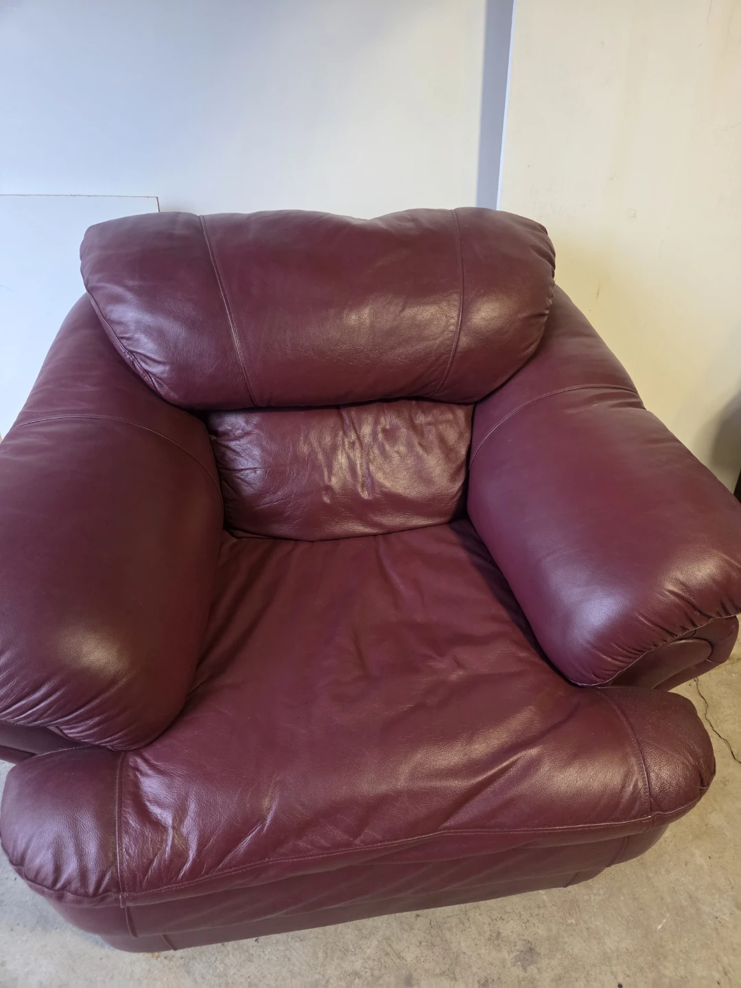 Burgundy Leather Armchair
