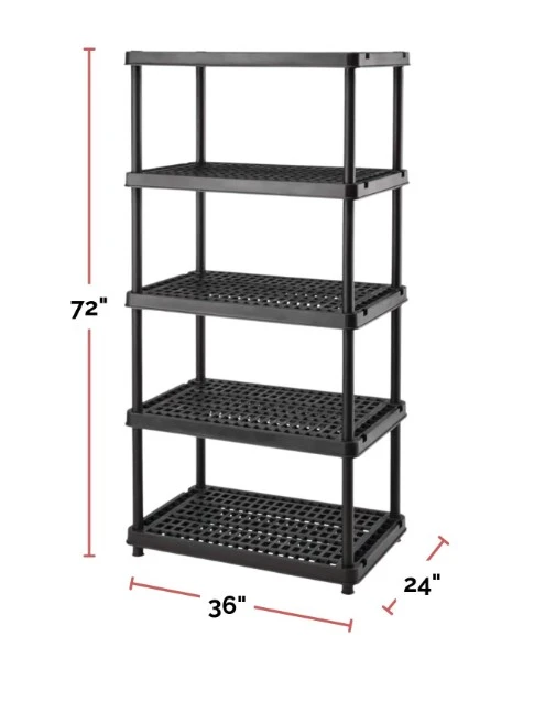 5-Shelf Resin/ Plastic Storage Rack (READ) - photo 2