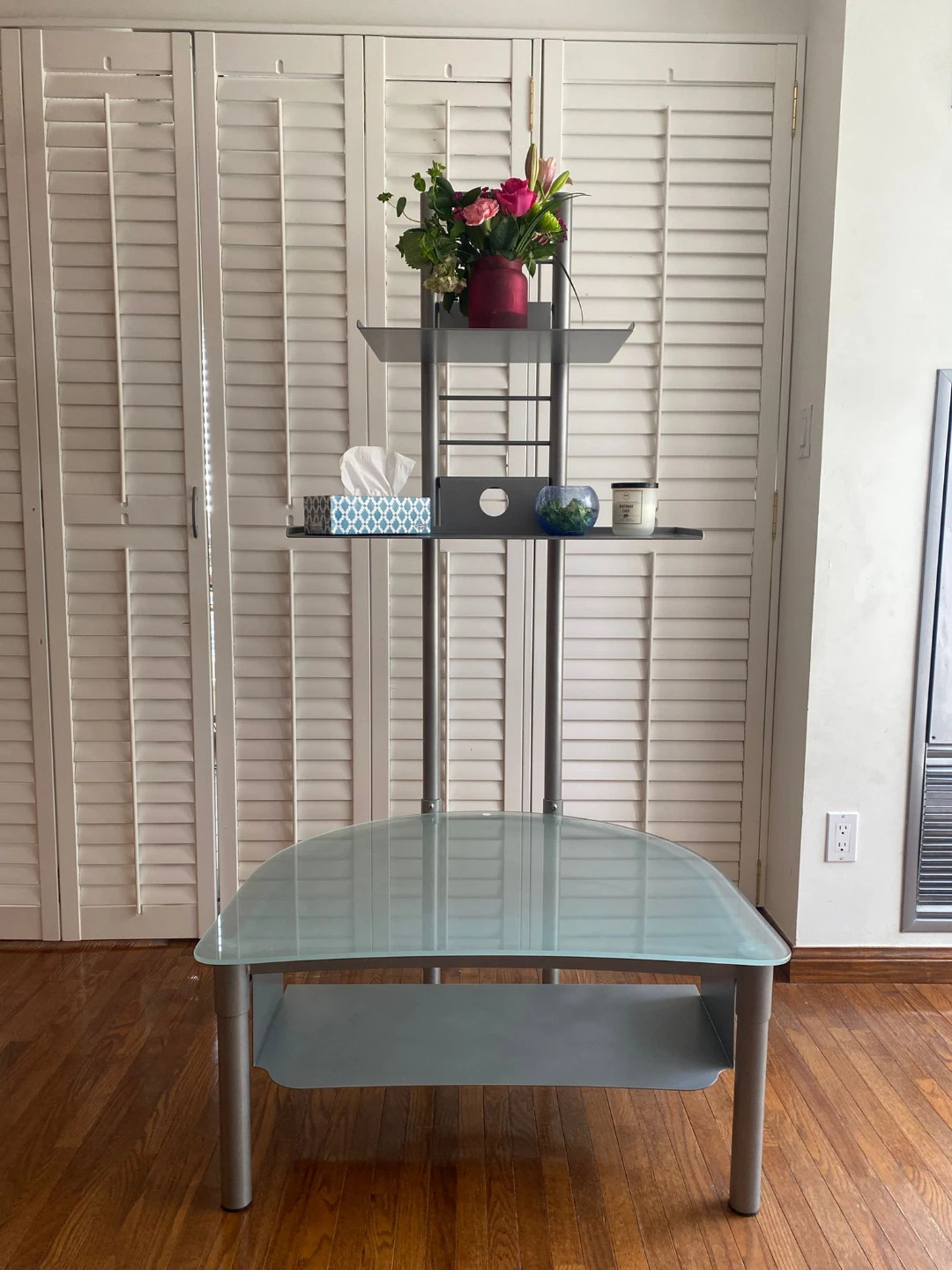 Modern Glass and Metal TV Stand
