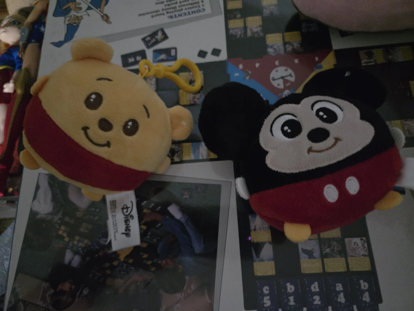 Disney Winnie the Pooh and Mickey Mouse Plush Keychains
