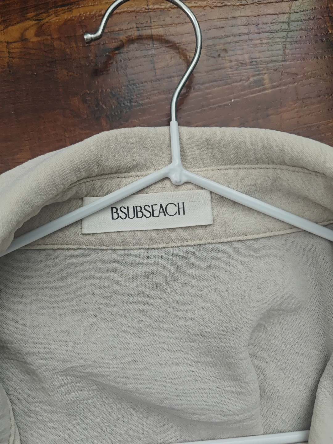 BSUBSEACH Beige Button-Down Shirt, Size L - photo 2