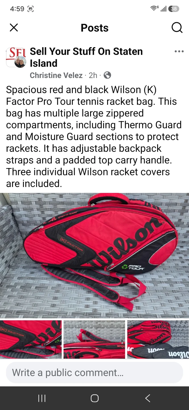 Wilson K Factor Pro Tour Tennis Bag - photo 5
