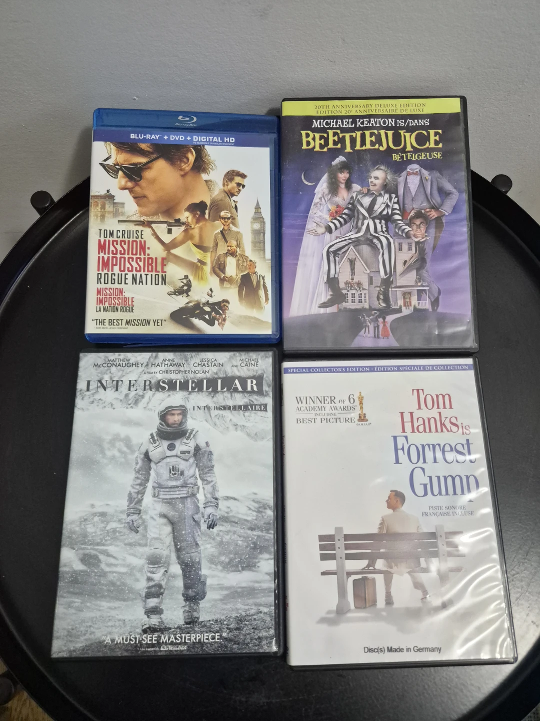 Set of 4 Classic Movies: Mission Impossible, Beetlejuice & More