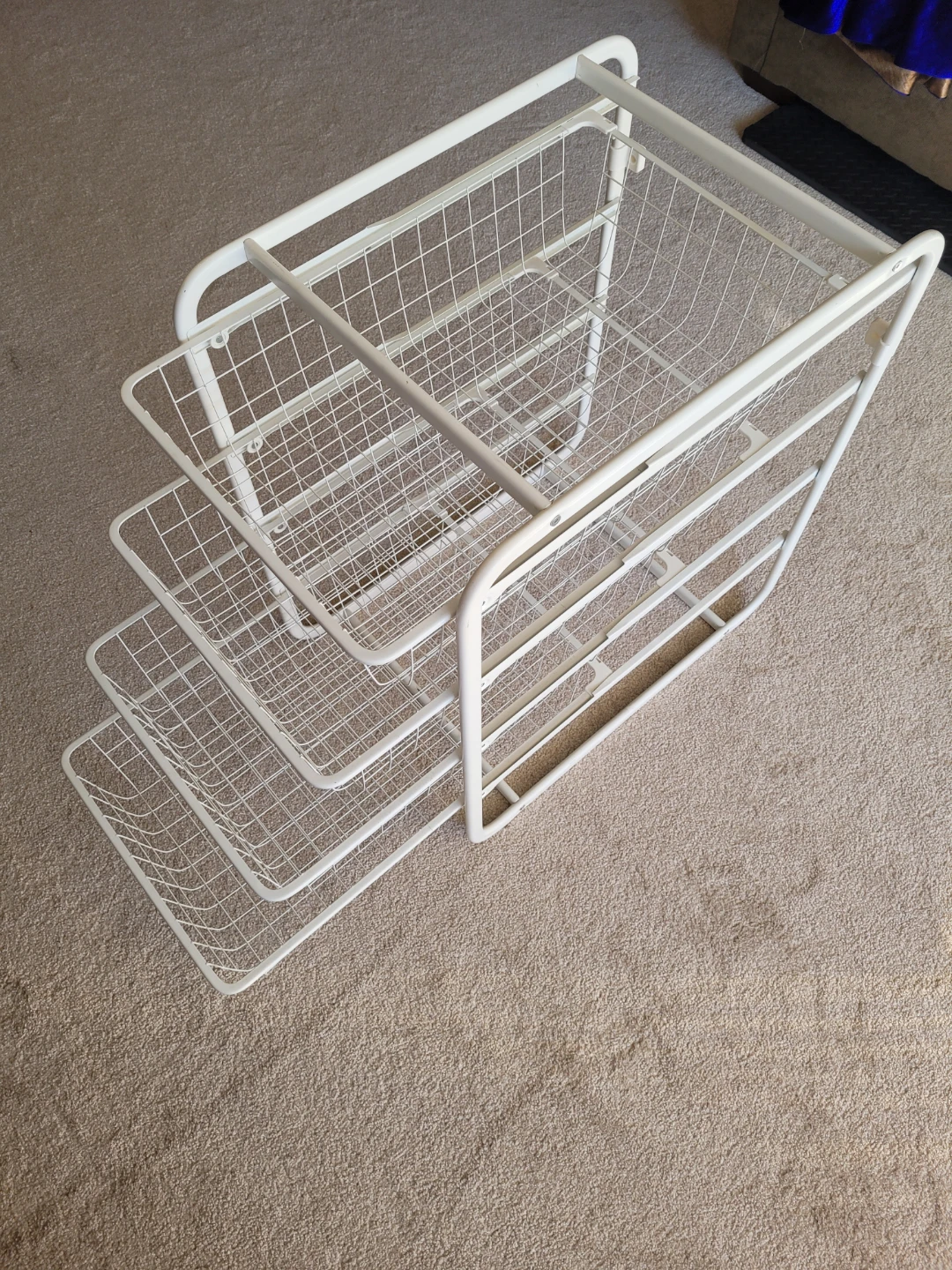 White metal storage unit