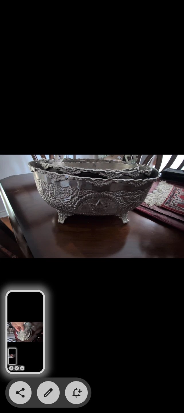 Ornate silver-tone decorative bowls - photo 2