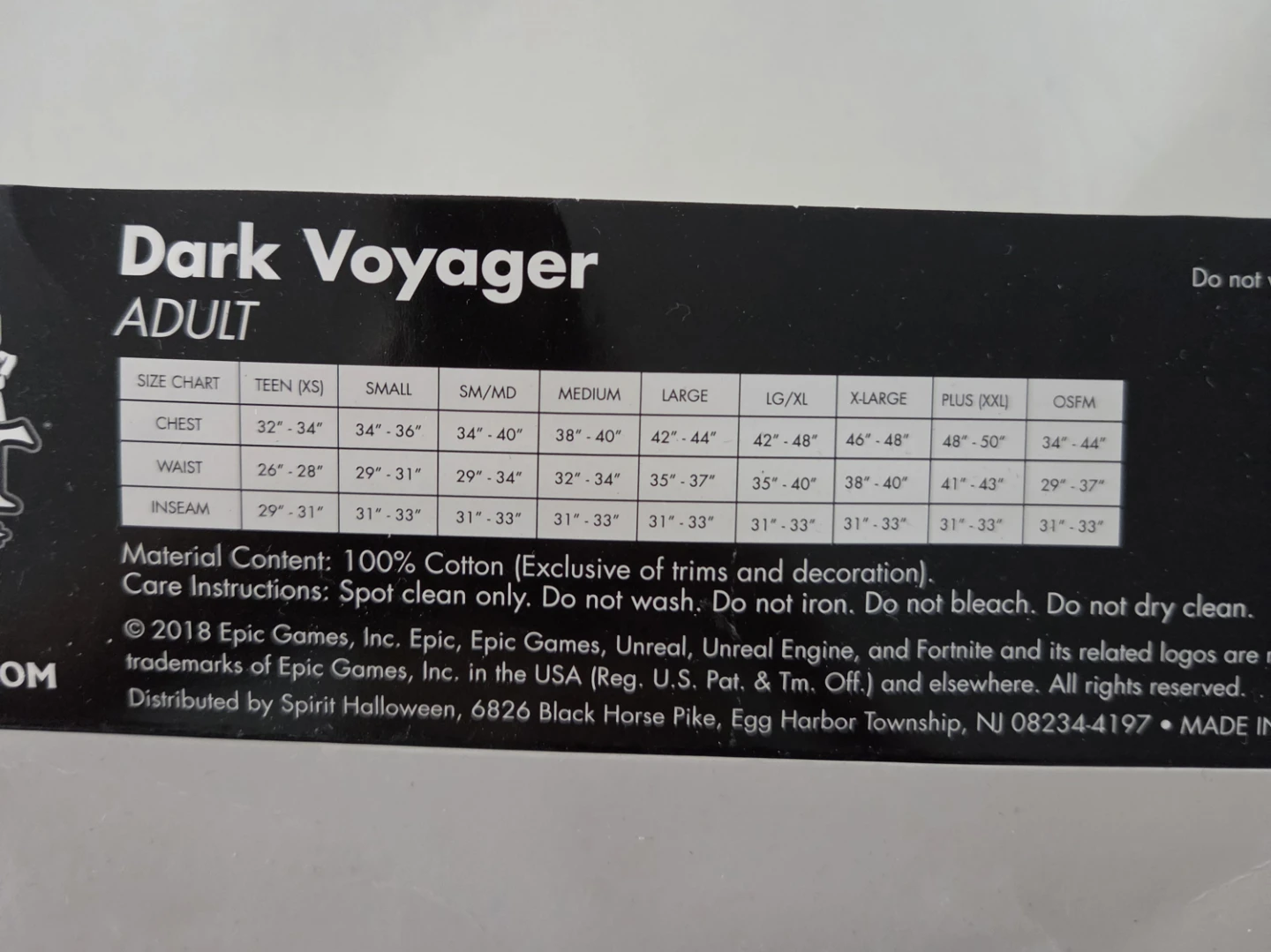 Fortnite Dark Voyager Adult Costume - Large - photo 5