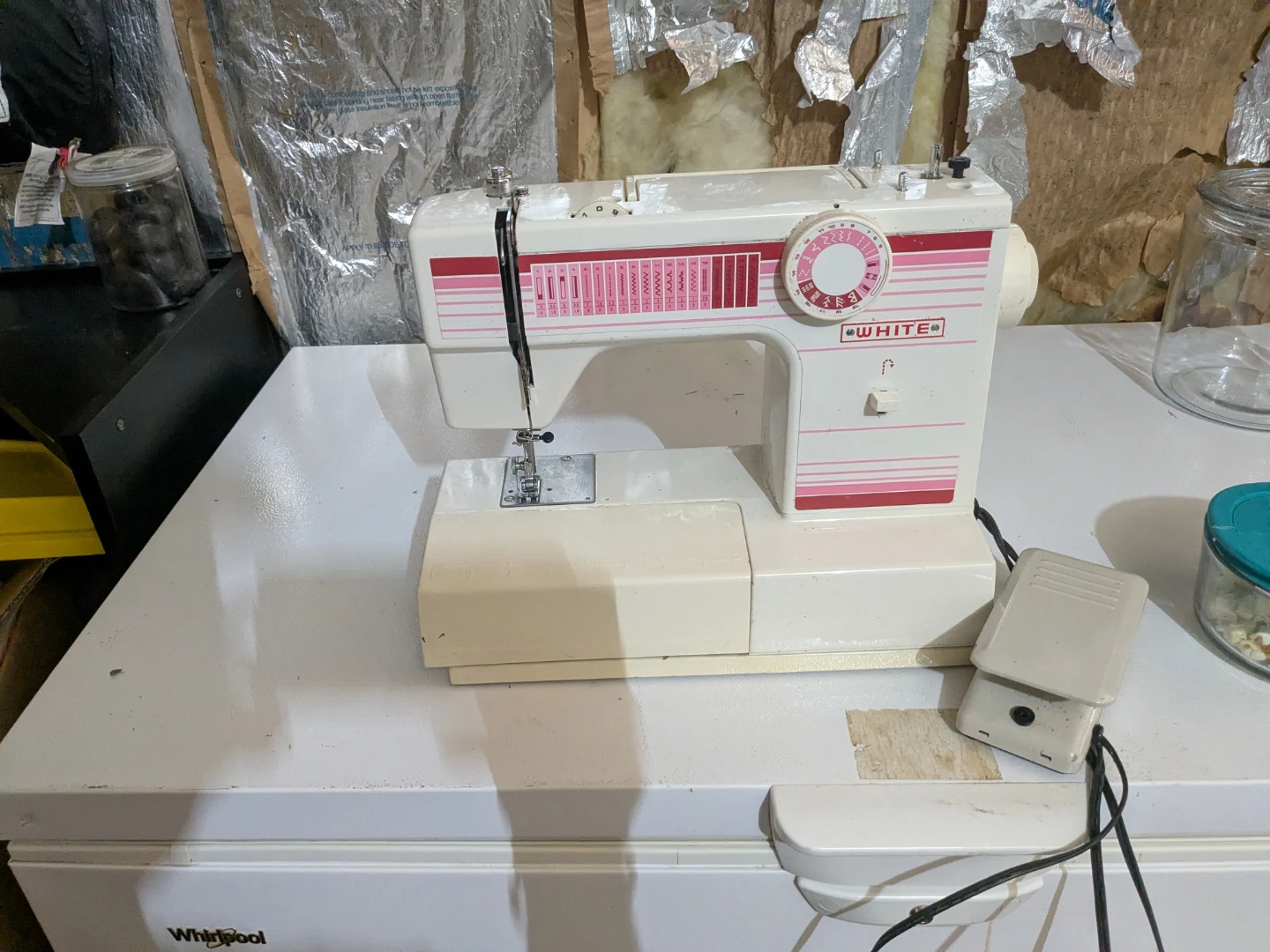 White sewing machine