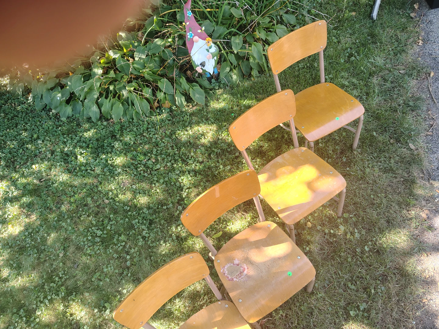 Set of 4 Vintage School Chairs - photo 2