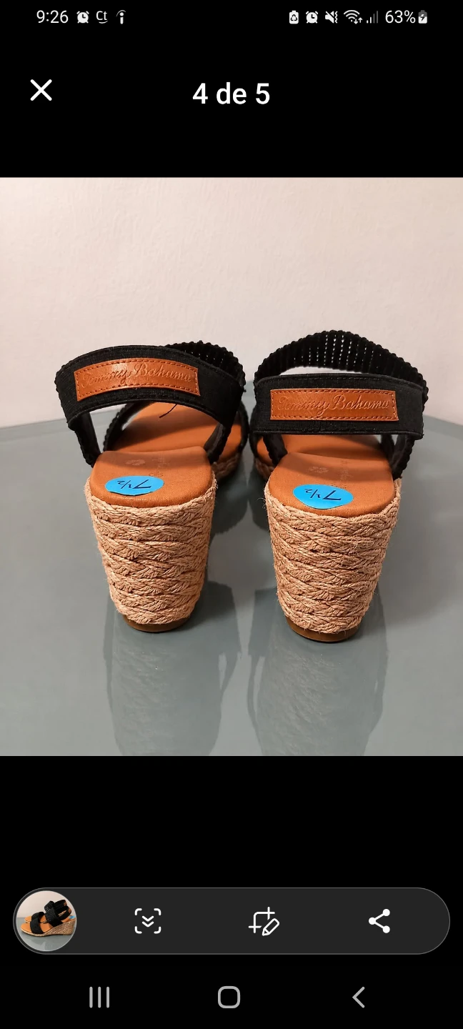 Tommy Bahama wedge sandals black - photo 4