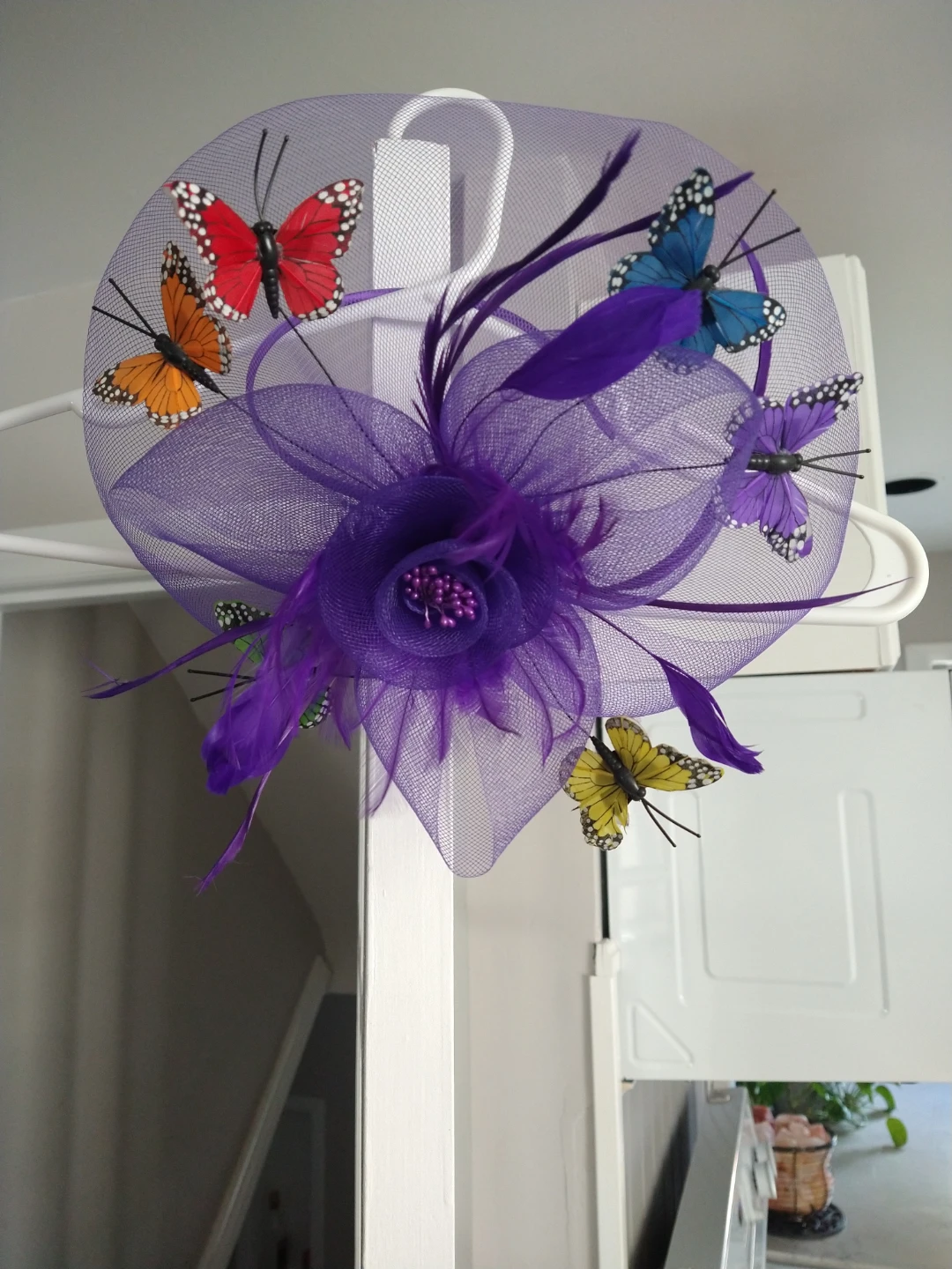 Purple Butterfly Fascinator Headband