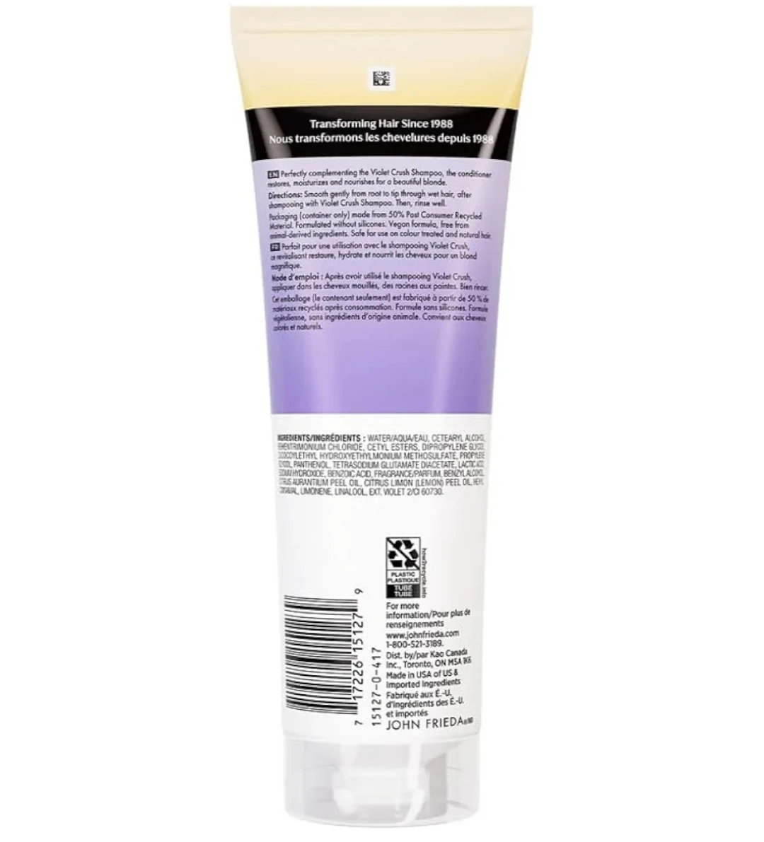 John Frieda Violet Crush Purple Conditioner 250ml 🏈 - photo 3