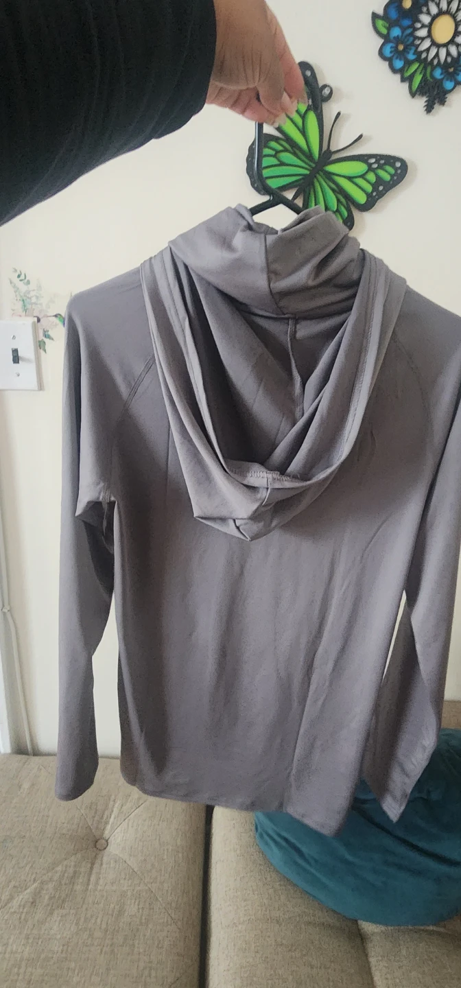 Gray Long Sleeve Hooded Top - photo 4