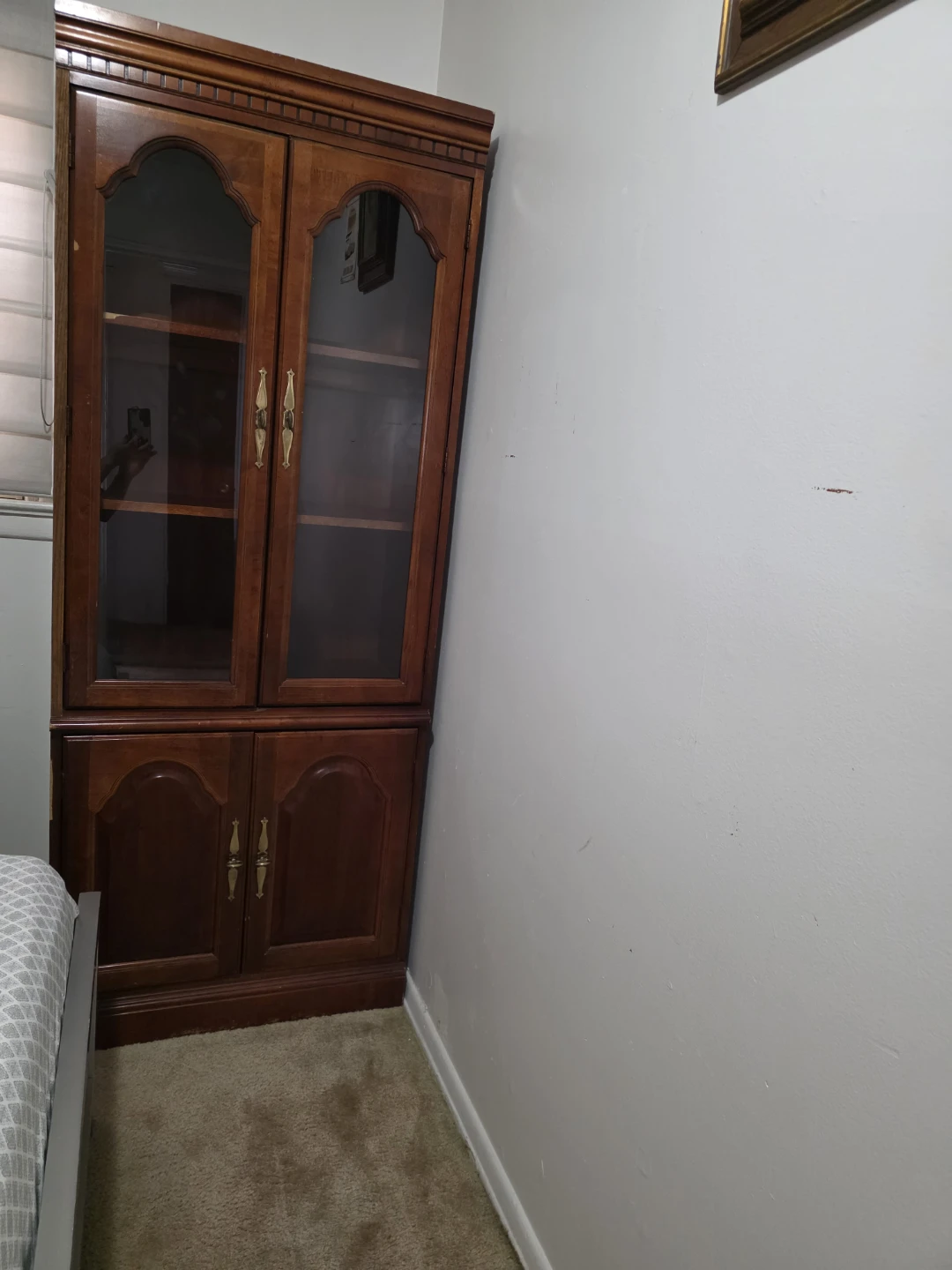 Wooden Display Cabinet with Storage