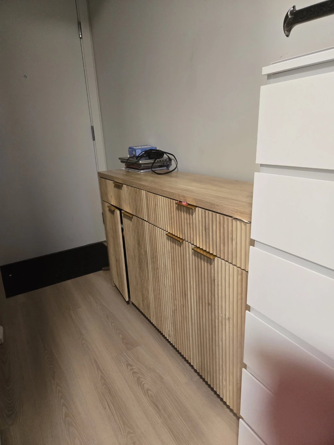 Light Wood Buffet or Sideboard with Fluted Doors - photo 2