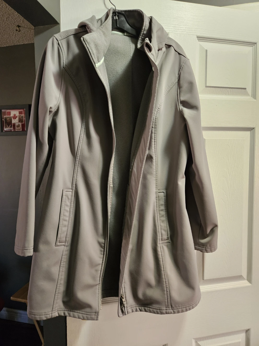 Grey Hooded Softshell Jacket
