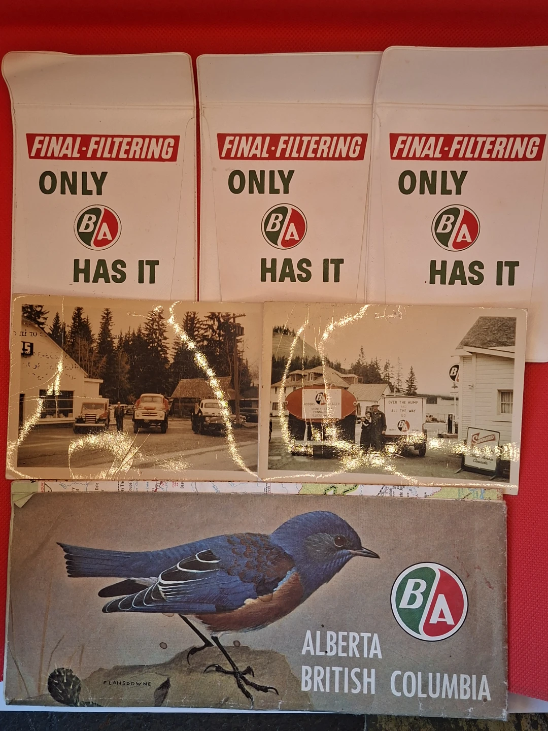 Vintage B/A Oil Vinyl Pocket Protectors, Photos & Map Lot - photo 2