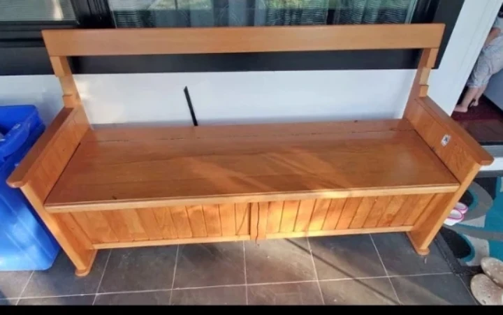 Wood Storage Bench