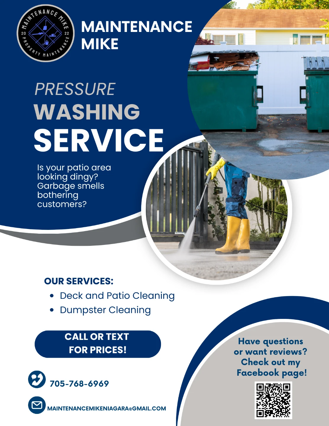 Pressure washing