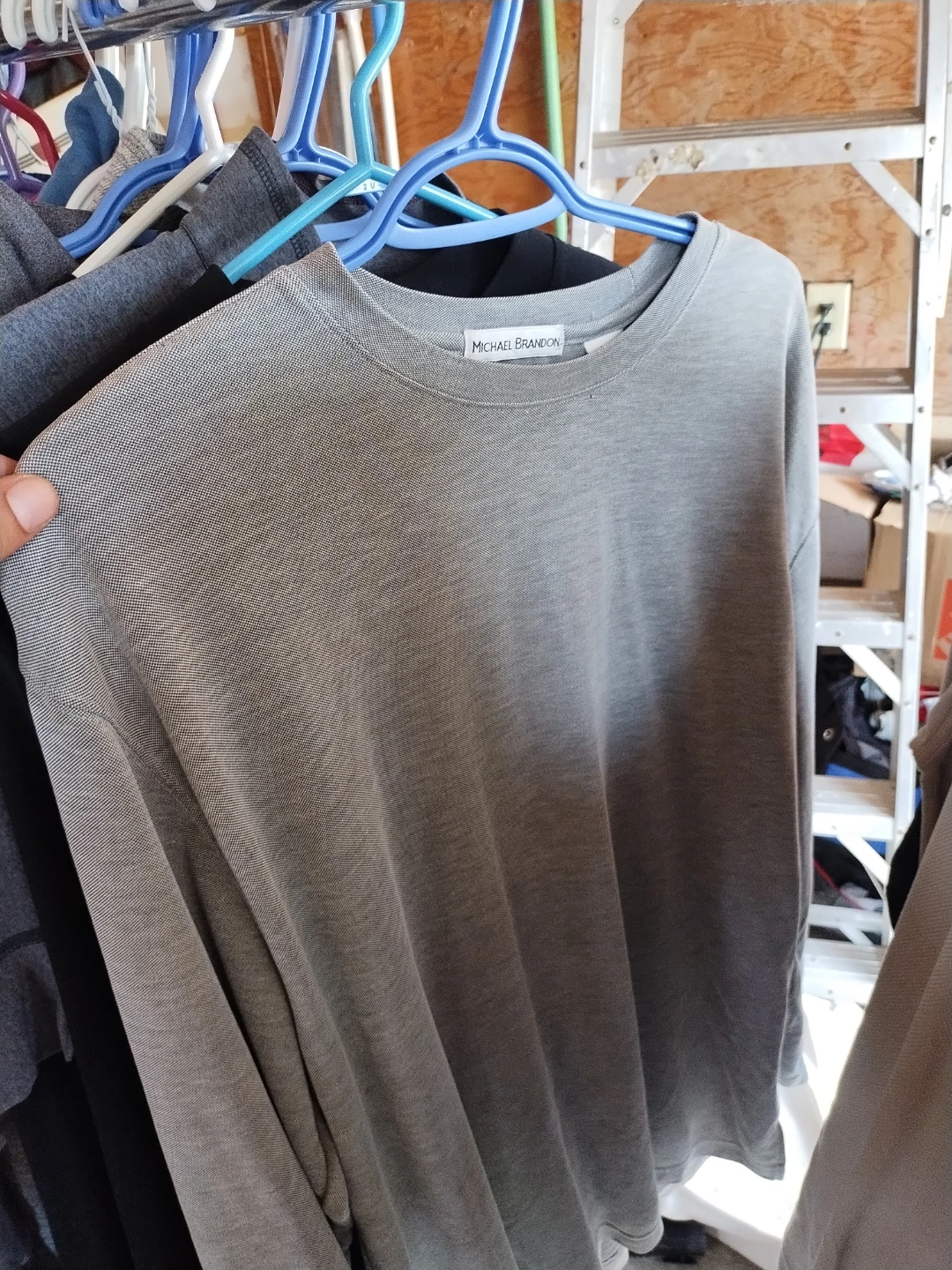 Michael Brandon Grey Long Sleeve Shirt