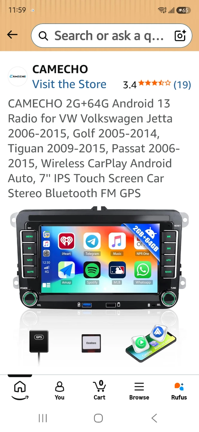 CAMECHO Android Car Media Player for Volkswagen
