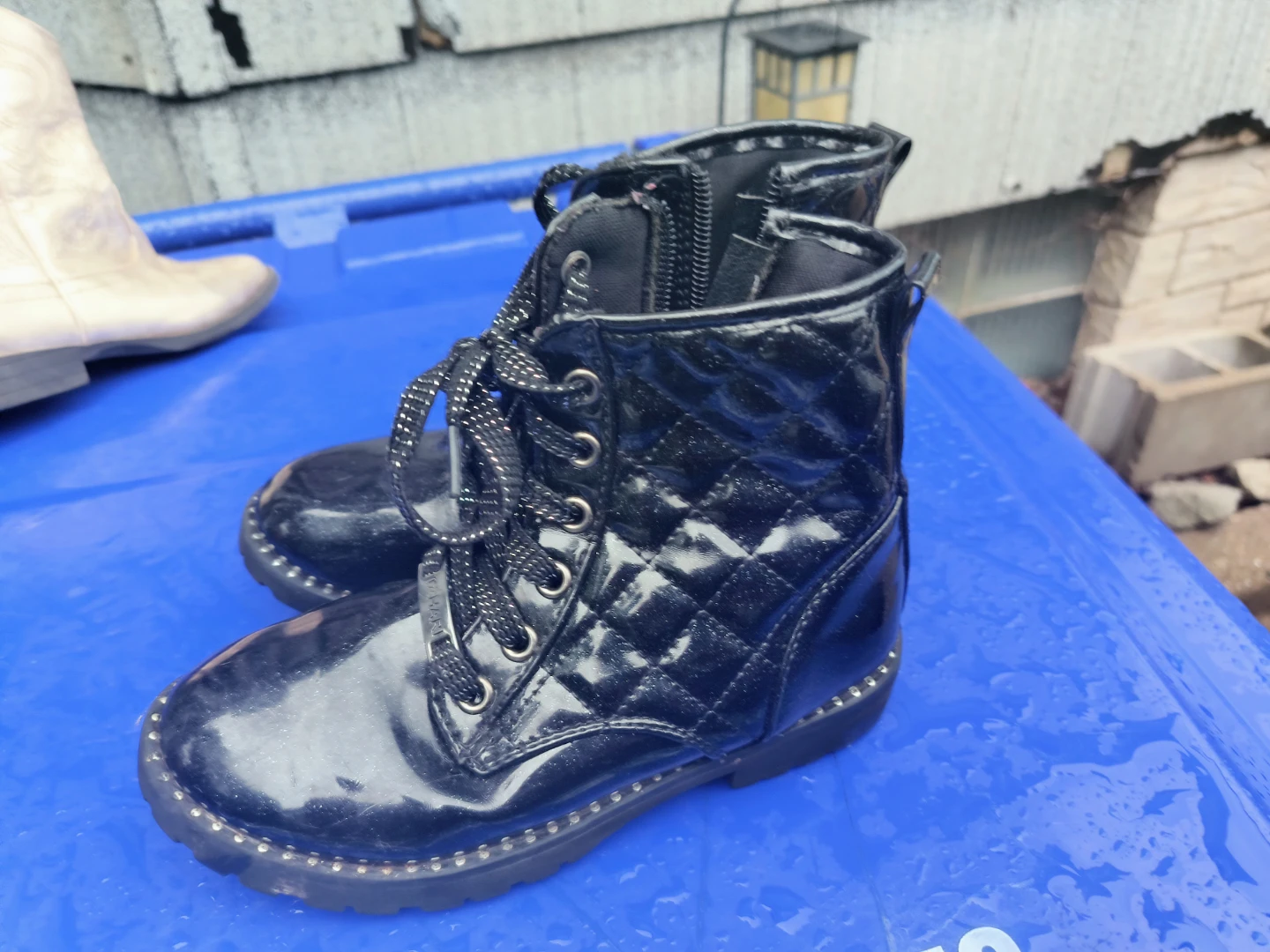Little Girls Punk Boots size 12.. 5 to 6 years old