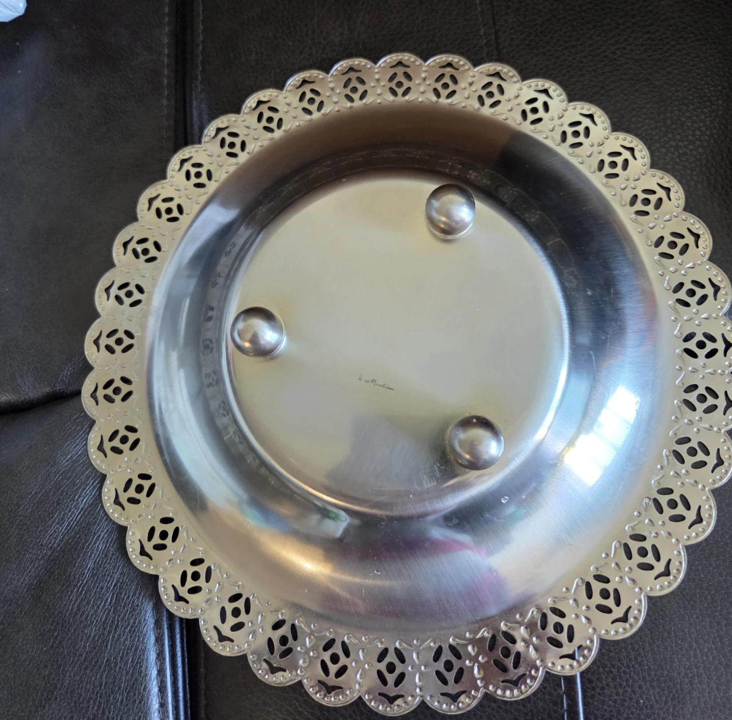 J. Marttan Silver Tone Pedestal Dish - photo 2