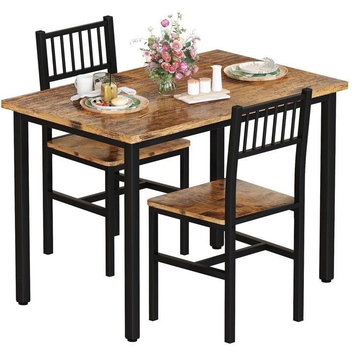 Industrial Style 3-Piece Dining Table Set - photo 3