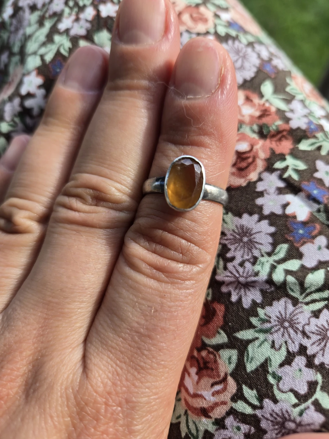Natural citrine stone ring size  7 - photo 3
