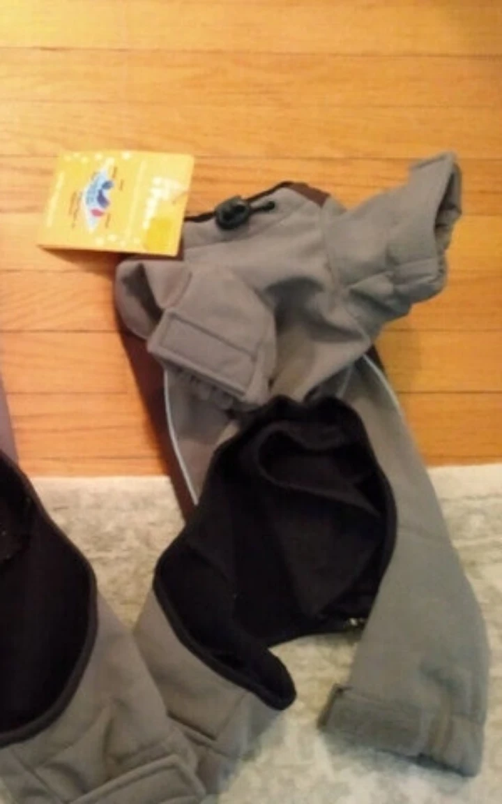 Dog coat onesie suit fleece lined small brown - photo 2