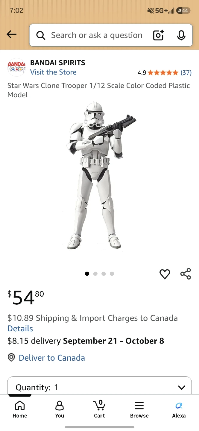 Bandai Star Wars Clone Trooper 1/12 Plastic Model Kit - photo 2